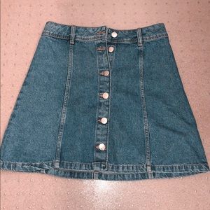 h&m jean skirt